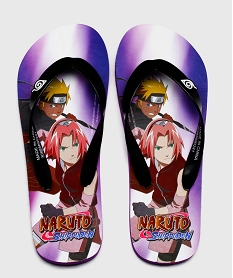 tongs femme a semelle imprimee - naruto violetD314301_1