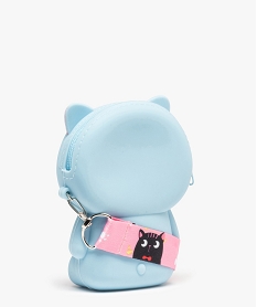 pochette forme chat avec cordon satine amovible fille bleuD314601_2