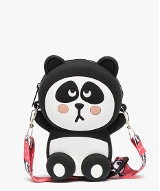 pochette fille forme panda avec cordon satine amovible noirD314701_1