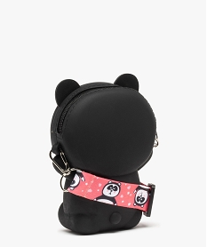 pochette fille forme panda avec cordon satine amovible noirD314701_2