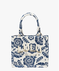 sac fille a motifs fleuris et broderie pailletee - lulucastagnette bleuD315401_1