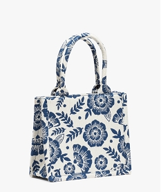 sac fille a motifs fleuris et broderie pailletee - lulucastagnette bleuD315401_2