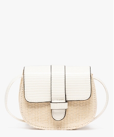 sac fille a rabat en paille de papier tresse blancD315501_4