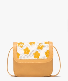 GEMO Sac fille avec rabat en sequins brodés Jaune