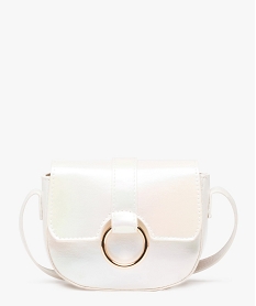 GEMO Sac fille avec rabat à boucle métallique Blanc