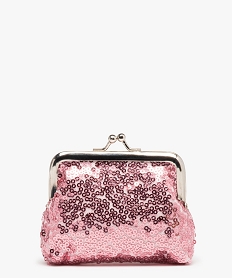 GEMO Porte-monnaie enfant à sequins brillants rose standard