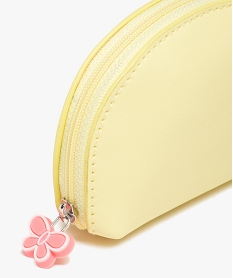 porte-monnaie fille avec large zip jaune standard sacs et cartablesD316201_2