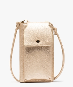 GEMO Pochette femme métallisée 2 en 1 dore