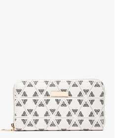 portefeuille femme zippe a motifs beige standard porte-monnaie et portefeuillesD318801_1