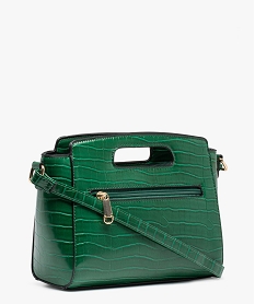 sac a main femme a poignee en matiere texturee vert sacs a dos et sacs de voyageD319201_2