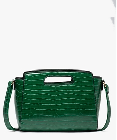 sac a main femme a poignee en matiere texturee vert sacs a dos et sacs de voyageD319201_4