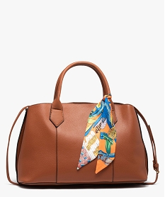 sac femme porte main avec foulard sur les anses orange sacs a mainD320101_1