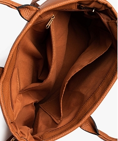 sac femme porte main avec devant tresse orange sacs a mainD320301_3