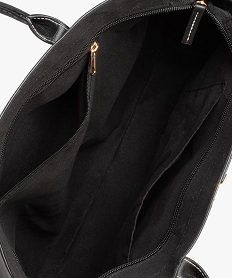 sac femme porte main avec rabat fantaisie noir sacs a mainD320501_3