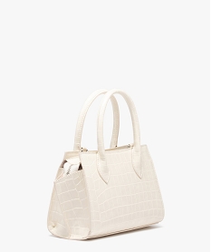 sac a main compact embosse a bandouliere amovible blanc sacs a mainD321101_2