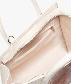 sac a main compact embosse a bandouliere amovible blanc standard sacs a mainD321101_3