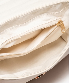 sac a main bijou avec anse doree et rabat drape blanc sacs a mainD321401_3