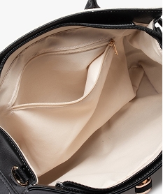 sac femme bimatiere avec petite pochette breloque noir sacs a mainD321701_3