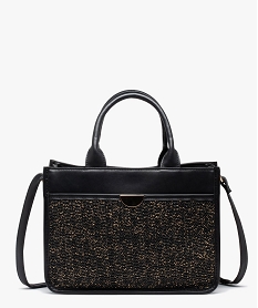 sac a main femme avec bandouliere et pochette en maille pailletee noir sacs a mainD321801_1