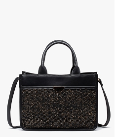 sac a main femme avec bandouliere et pochette en maille pailletee noir sacs a mainD321801_4