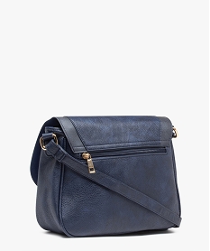 sac besace femme a grand rabat bleu sacs bandouliereD322601_2