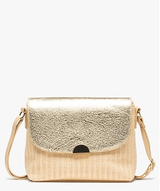 MULE BLEU MARO BEIGE + GOLD:40089070056-Synthetique///Polyester/