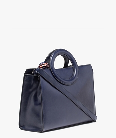 sac a main femme verni mat avec anses fantaisie bleu sacs bandouliereD322901_2