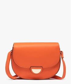 sac femme forme demi-lune avec large rabat orange standard sacs bandouliereD323401_1