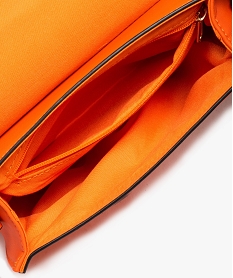 sac femme forme demi-lune avec large rabat orange standard sacs bandouliereD323401_3