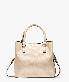 sac femme multicompartiment effet graine metallise jaune sacs bandouliereD323901_4