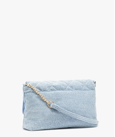 sac femme en jean matelasse avec bandouliere en chaine bleu sacs bandouliereD324701_2