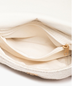 sac besace en tissu matelasse petit format beige standard sacs bandouliereD324801_3