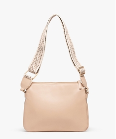 sac besace plat a large bandouliere tissee inspiration boheme beige sacs bandouliereD325501_1