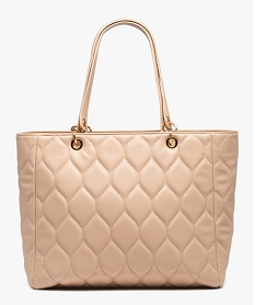 sac cabas femme matelasse avec fermeture zippee beige sacs a mainD326701_1