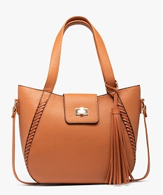sac femme avec details laces et pampille amovible orange sacs a mainD326801_1