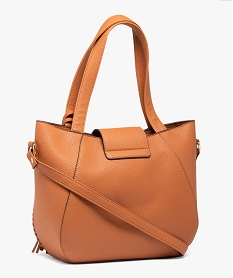 sac femme avec details laces et pampille amovible orange sacs a mainD326801_2