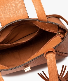 sac femme avec details laces et pampille amovible orange sacs a mainD326801_3
