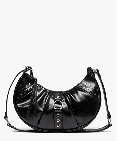 sac besace femme demi-lune look rock noir standard cabas - grand volumeD326901_1