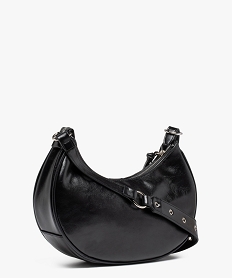 sac besace femme demi-lune look rock noir sacs a mainD326901_2