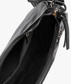 sac besace femme demi-lune look rock noir sacs a mainD326901_3