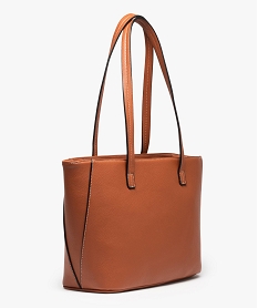 sac cabas graine a details graphiques tresses orange cabas - grand volumeD327101_2