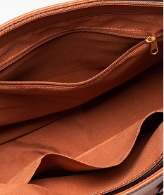 sac cabas graine a details graphiques tresses orange cabas - grand volumeD327101_3