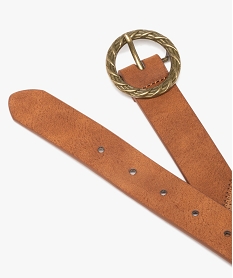 ceinture femme facon patchwork avec boucle ciselee orangeD327901_2