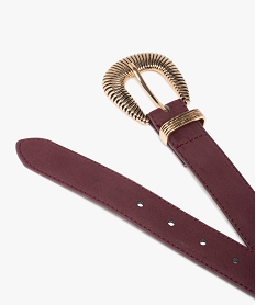 ceinture femme aspect velours avec boucle ciselee rouge autres accessoiresD328101_2