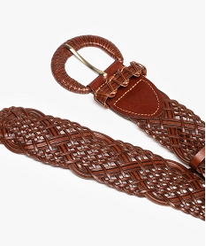 ceinture femme large tressee look boheme marron vif autres accessoiresD328401_2