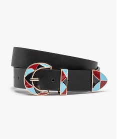ceinture femme a boucle fantaisie multicolore noirD329101_4