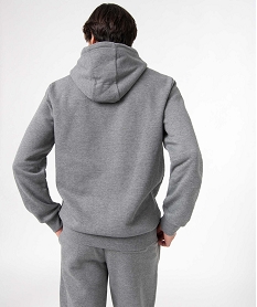 sweat homme a capuche interieur molletonne gris sweatsD329401_3