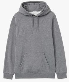 sweat homme a capuche interieur molletonne gris sweatsD329401_4