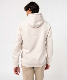 sweat a capuche interieur molletonne homme beige sweatsD329501_3