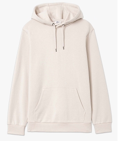 sweat homme a capuche interieur molletonne beige sweatsD329501_4
